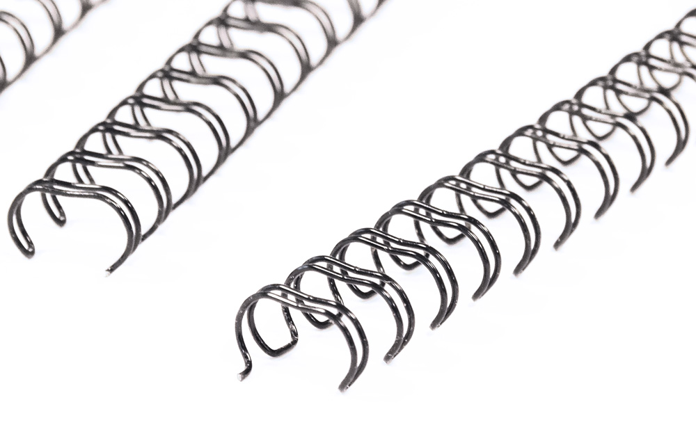 Lot De 25 Spirales Métalliques Pour Reliure - 40 Mm, Couleur Noire - Compatible Format A4